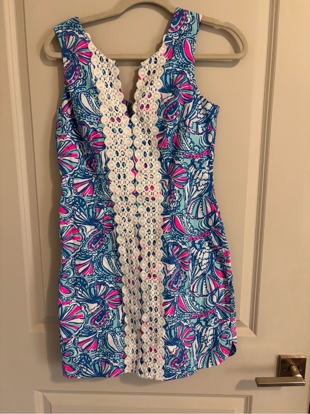 Lilly Pulitzer Blue, Pink & White Printed Sheath Dress